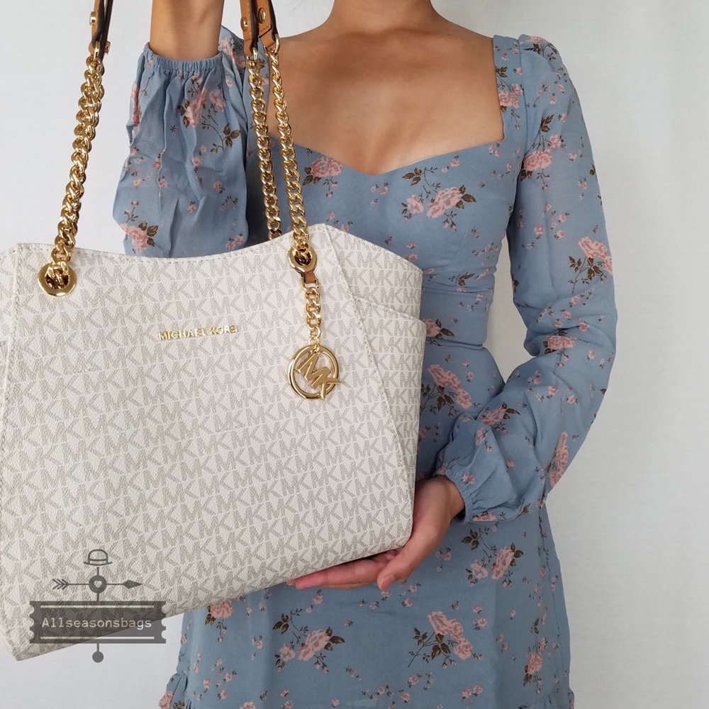 Michael Kors Jet set Large chain tote vanilla gold - Picture 6 of 8